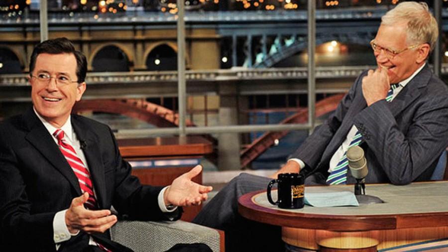 Letterman Passes the Late-Night Torch to Stephen Colbert